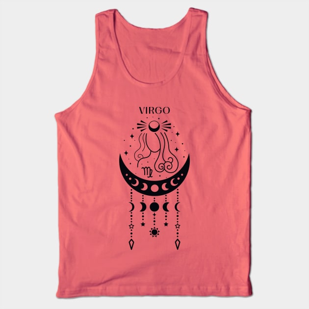 Virgo horoscope gift; Virgo birthday gift; zodiac sign; horoscope; zodiac; star sign; August birthday gift; earth sign Tank Top by Be my good time